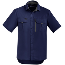 Load image into Gallery viewer, Syzmik Men's Outdoor Short Sleeve Shirt - Navy
