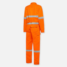 Load image into Gallery viewer, KingGee Men&#39;s Shieldtec Flame Resistant Lightweight Hi Vis Coverall with Flame Resistant Tape - Safety Orange - Overalls
