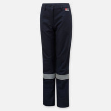 Load image into Gallery viewer, KingGee Women&#39;s Shieldtec Fire Resistant Flat Front Cargo Pants with FR Tape - Navy - Pants
