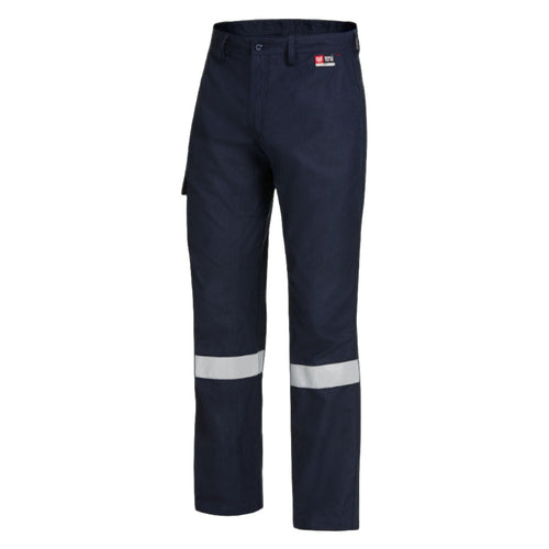 KingGee Men's Shieldtec Flame Resistant Flat Front Cargo Pants with Tape - Navy - Pants