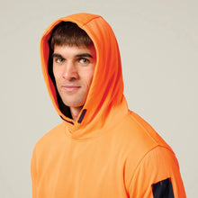 Load image into Gallery viewer, Hard Yakka Men's Hi-Vis 2 Tone Fleece Hoodie - Orange/Navy
