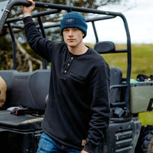 Load image into Gallery viewer, Hard Yakka Men's Sherpa Henley - Black
