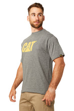 Load image into Gallery viewer, CAT Men&#39;s Trademark Logo Tee - Dark Heather Grey - Tees
