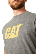 Load image into Gallery viewer, CAT Men&#39;s Trademark Logo Tee - Dark Heather Grey - Tees
