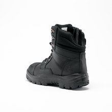 Load image into Gallery viewer, Steel Blue Men's Southern Cross Zip Steel Toe Work Boots with Scuff Cap - Black - Safety Footwear
