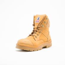 Load image into Gallery viewer, Steel Blue Men&#39;s Southern Cross Zip Steel Toe Work Boots with Scuff Cap - Wheat - Safety Footwear
