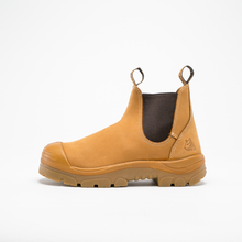 Load image into Gallery viewer, Steel Blue Men&#39;s Hobart: TPU/Bump Cap Elastic sided Work Boots- Wheat - Safety Footwear
