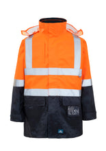 Load image into Gallery viewer, Rainbird Men&#39;s 4-in-1 Utility Jacket &amp; Vest - Orange/Navy - Jackets
