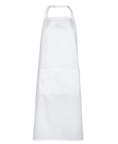 JB's Wear Unisex Bib Apron - White - Aprons