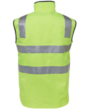 Load image into Gallery viewer, JB&#39;s Wear Men&#39;s Hi Vis Reversible Taped Vest - Lime/Navy - Vests
