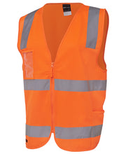 Load image into Gallery viewer, JB&#39;s Wear Men&#39;s Hi Vis Taped Zip Safety Vest - Orange - Vests
