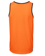 Load image into Gallery viewer, JB&#39;s Wear Men&#39;s Hi Vis Contrast Singlet - Orange/Navy - Singlet
