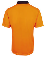 Load image into Gallery viewer, JB&#39;s Wear Hi-Vis Jacquard Non Cuff Polo Men&#39;s - Orange/Navy - Polos
