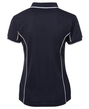 Load image into Gallery viewer, JB&#39;s Wear Women&#39;s Piping Polo - Navy/White - Polos
