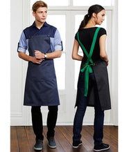 Load image into Gallery viewer, Biz Collection Unisex Urban Bib Apron - Black Denim - Aprons
