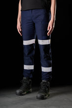 Load image into Gallery viewer, FXD Women&#39;s Stretch Reflective Taped Work Cuff Pant WP-4WT  - Navy - Pants
