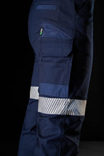 Load image into Gallery viewer, FXD Women&#39;s Stretch Reflective Taped Work Cuff Pant WP-4WT  - Navy - Pants
