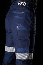 Load image into Gallery viewer, FXD Women&#39;s Stretch Reflective Taped Work Cuff Pant WP-4WT  - Navy - Pants
