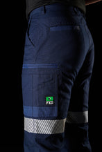 Load image into Gallery viewer, FXD Women&#39;s Stretch Reflective Taped Work Cuff Pant WP-4WT  - Navy - Pants
