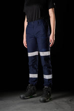 Load image into Gallery viewer, FXD Women&#39;s Stretch Reflective Taped Work Cuff Pant WP-4WT  - Navy - Pants
