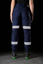 Load image into Gallery viewer, FXD Women&#39;s Stretch Reflective Taped Work Cuff Pant WP-4WT  - Navy - Pants
