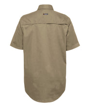 Load image into Gallery viewer, KingGee Men&#39;s Vented Drill Short Sleeve Shirt - Khaki - Shirts
