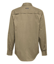 Load image into Gallery viewer, KingGee Men&#39;s Vented Closed Front Drill Long Sleeve Shirt - Khaki - Shirts
