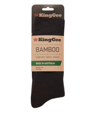 Load image into Gallery viewer, KingGee Men&#39;s Bamboo Work Sock - Dark Brown - Socks
