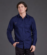 Load image into Gallery viewer, KingGee Men&#39;s Workcool Pro Long Sleeve Shirt - Navy - Shirts
