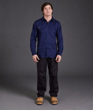 Load image into Gallery viewer, KingGee Men&#39;s Workcool Pro Long Sleeve Shirt - Navy - Shirts
