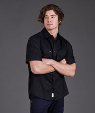 Load image into Gallery viewer, KingGee Men&#39;s Tradies Short Sleeve Shirt - Black - Shirts
