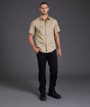 Load image into Gallery viewer, KingGee Men&#39;s Tradies Short Sleeve Shirt - Khaki - Shirts
