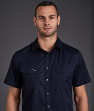 Load image into Gallery viewer, KingGee Men&#39;s Tradies Short Sleeve Shirt - Oiled Navy - Shirts
