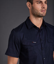 Load image into Gallery viewer, KingGee Men&#39;s Tradies Short Sleeve Shirt - Oiled Navy - Shirts
