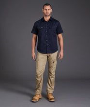 Load image into Gallery viewer, KingGee Men&#39;s Tradies Short Sleeve Shirt - Oiled Navy - Shirts
