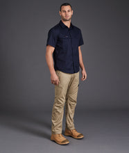 Load image into Gallery viewer, KingGee Men&#39;s Tradies Short Sleeve Shirt - Oiled Navy - Shirts
