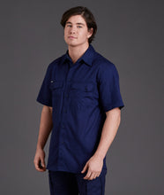 Load image into Gallery viewer, KingGee Men&#39;s Workcool 2 Short Sleeve Shirt - Navy - Shirts
