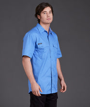 Load image into Gallery viewer, KingGee Men's Workcool 2 Short Sleeve Shirt - Sky - Shirts
