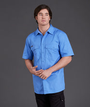 Load image into Gallery viewer, KingGee Men's Workcool 2 Short Sleeve Shirt - Sky - Shirts
