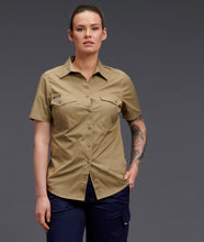 Load image into Gallery viewer, KingGee Women&#39;s Workcool 2 Short Sleeve Shirt - Khaki - Shirts
