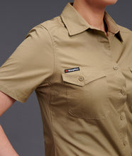 Load image into Gallery viewer, KingGee Women&#39;s Workcool 2 Short Sleeve Shirt - Khaki - Shirts
