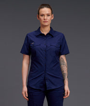 Load image into Gallery viewer, KingGee Women&#39;s Workcool 2 Short Sleeve Shirt - Navy - Shirts
