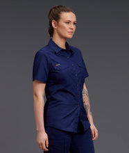 Load image into Gallery viewer, KingGee Women&#39;s Workcool 2 Short Sleeve Shirt - Navy - Shirts
