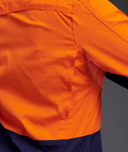 Load image into Gallery viewer, KingGee Women&#39;s Workcool 2 Hi Vis Spliced Long Sleeve Shirt - Orange/Navy - Shirts
