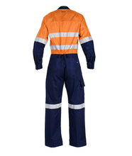 Load image into Gallery viewer, KingGee Men&#39;s Workcool 2 Reflective Spliced Combination Overall - Orange/Navy - Overalls
