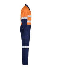 Load image into Gallery viewer, KingGee Men&#39;s Workcool 2 Reflective Spliced Combination Overall - Orange/Navy - Overalls
