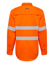 Load image into Gallery viewer, KingGee Men&#39;s Vented Drill Shirt with Tape - Orange - Shirts
