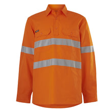 Load image into Gallery viewer, KingGee Men&#39;s Workcool Vented Closed Front Shirt Taped L/S - Orange - Shirts
