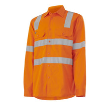 Load image into Gallery viewer, KingGee Men&#39;s Workcool Vented X Back Shirt L/S - Orange - Shirts
