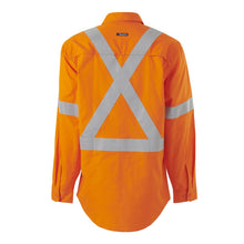 Load image into Gallery viewer, KingGee Men&#39;s Workcool Vented X Back Shirt L/S - Orange - Shirts
